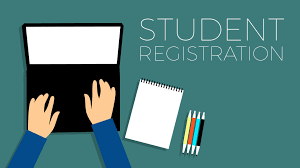 Picture that says student registration