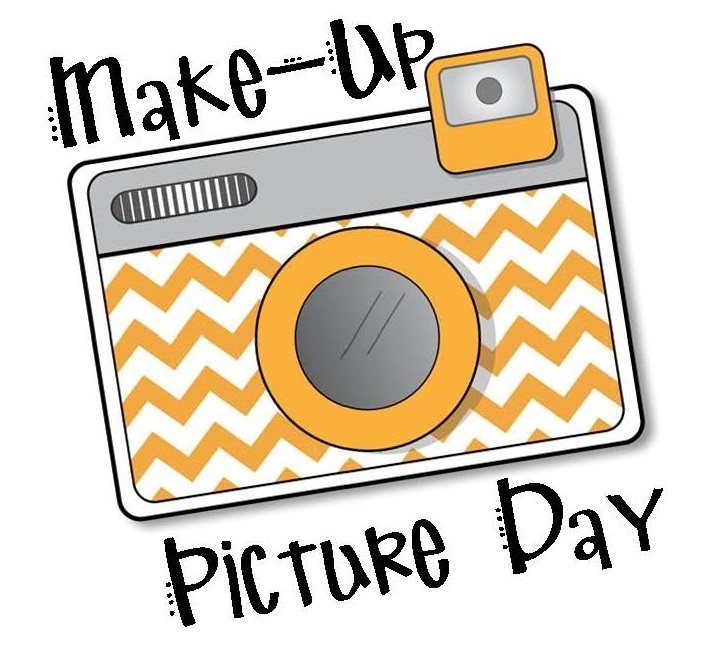 Picture of a camera with the words "Make-Up Picture Day"