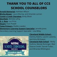 Thank you to our school counselors