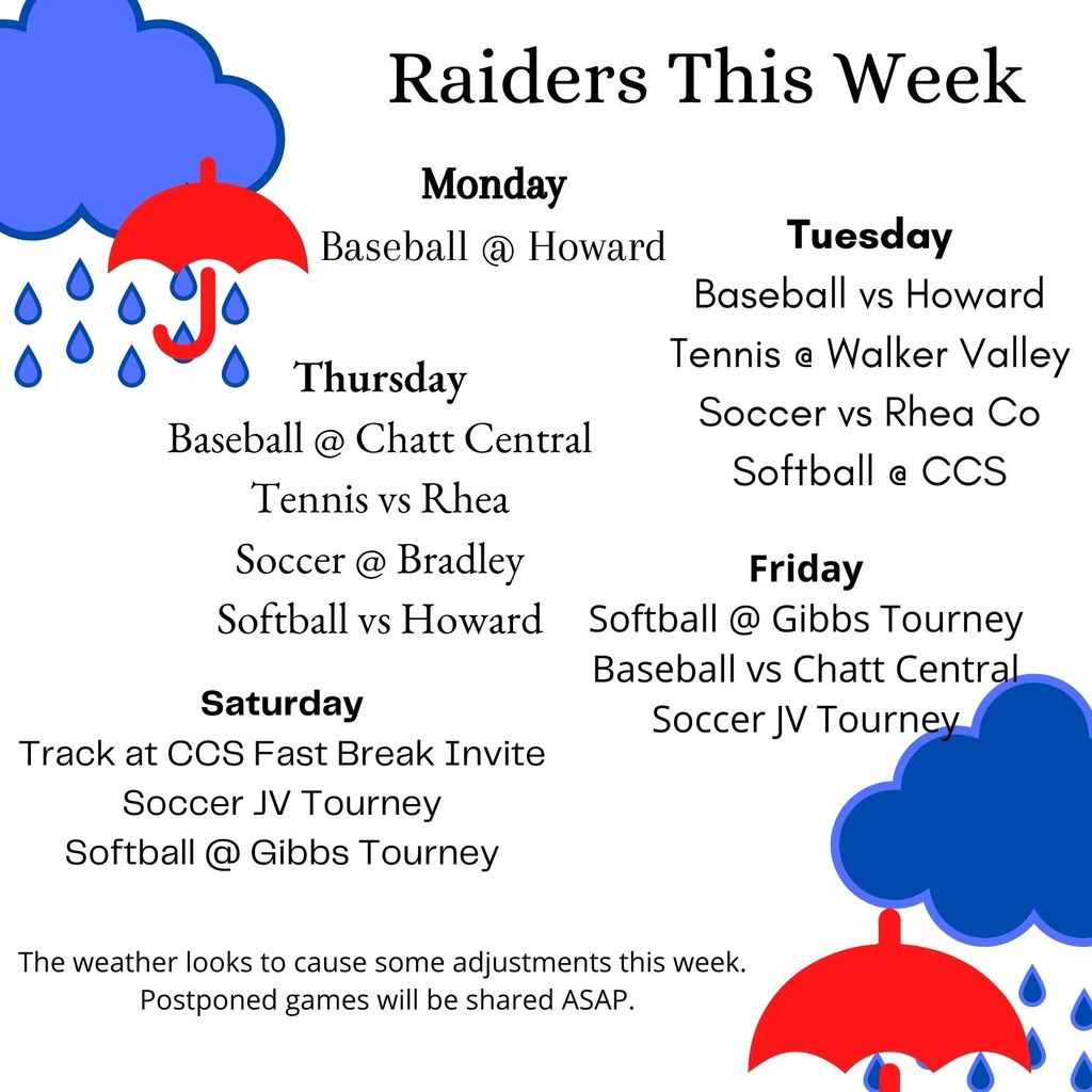 Raiders this Week